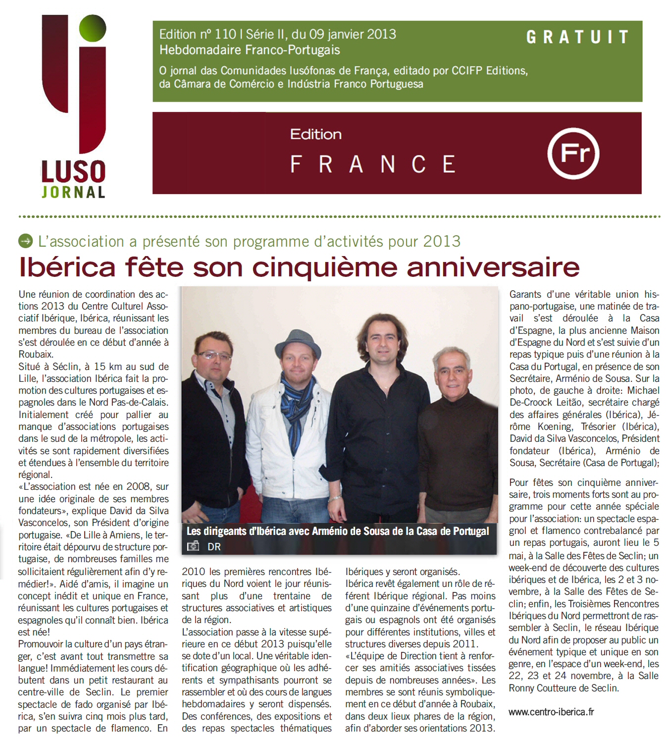 13 01 19 - articulo lusojornal - reunion iberica