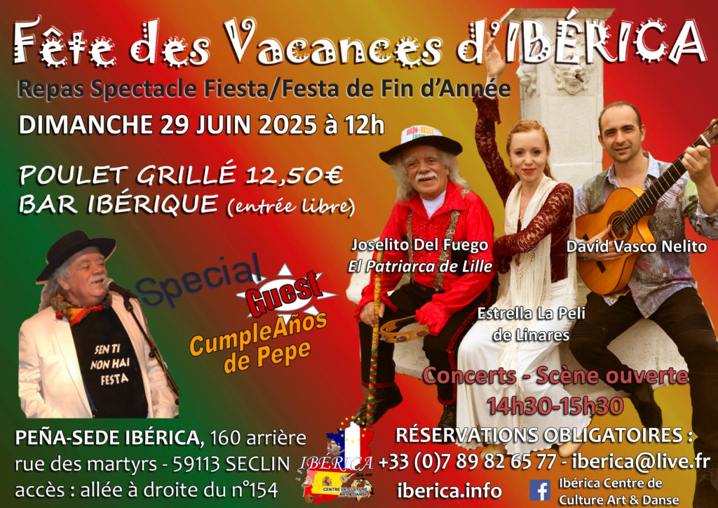 concert flamenco lille seclin repas bar tapas iberica